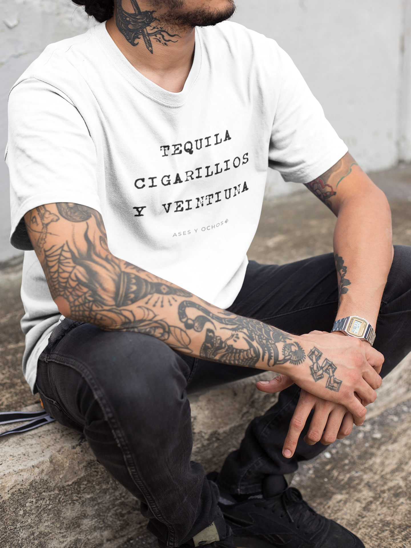 Tequila, Cigarettes & Blackjack Tee (Spanish)