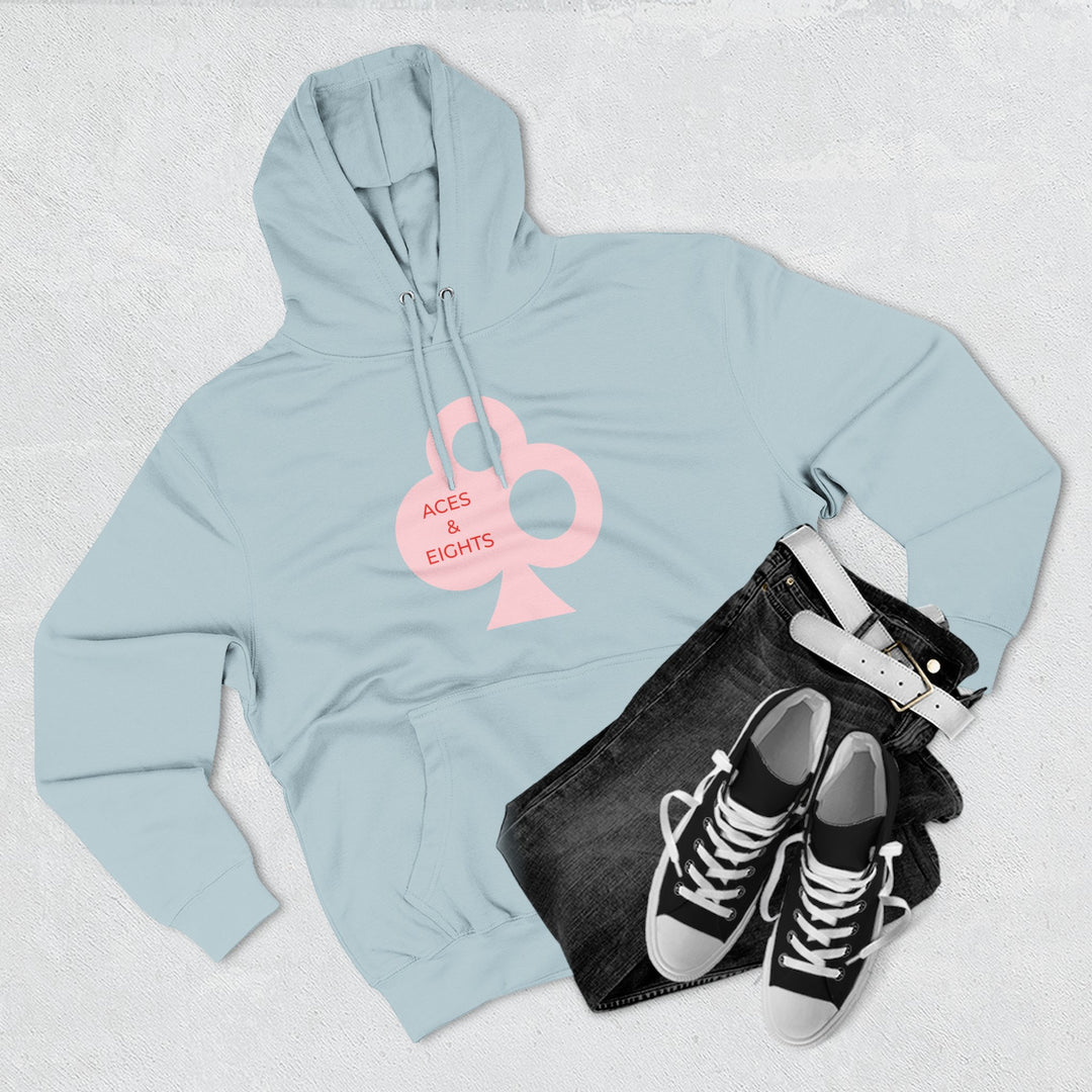 Classic Aces & Eights Pink Logo Hoodie