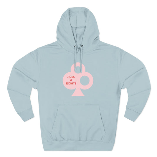 Classic Aces & Eights Pink Logo Hoodie