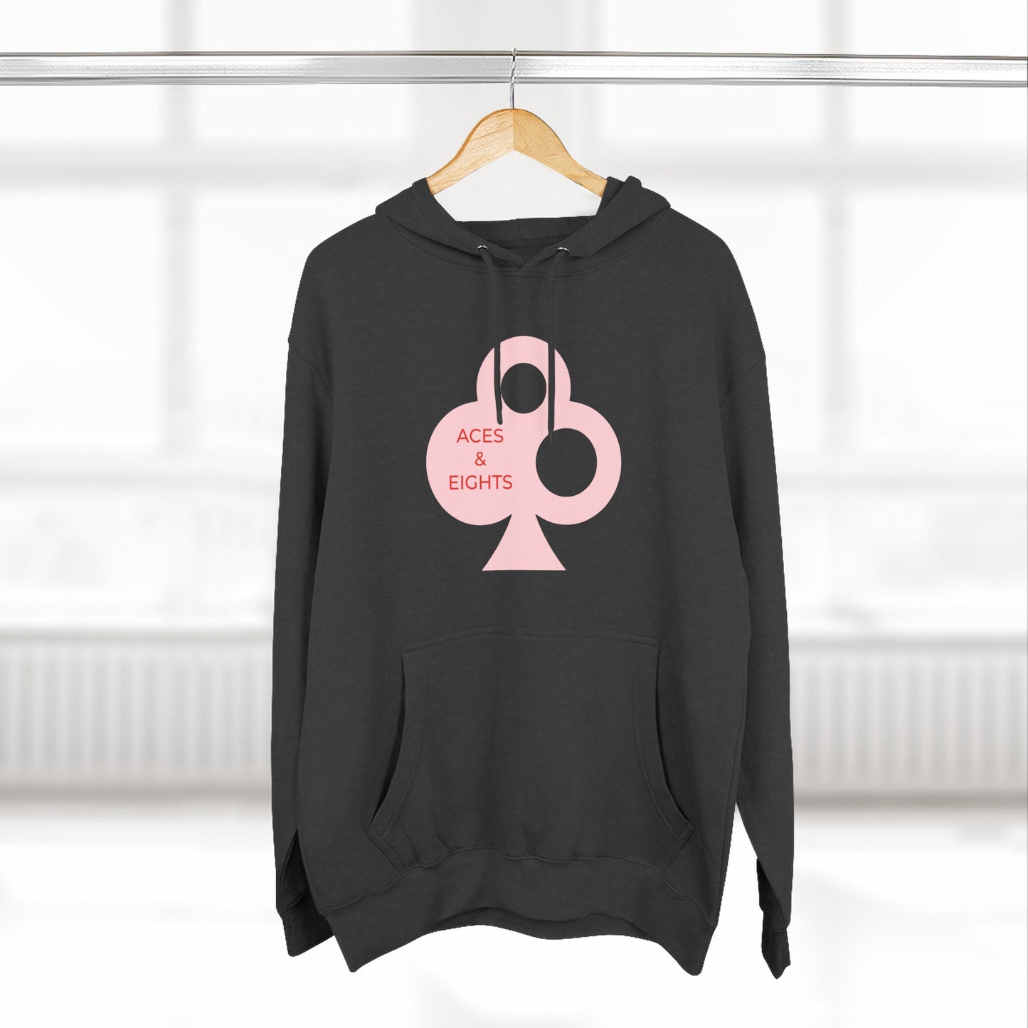 Classic Aces & Eights Pink Logo Hoodie