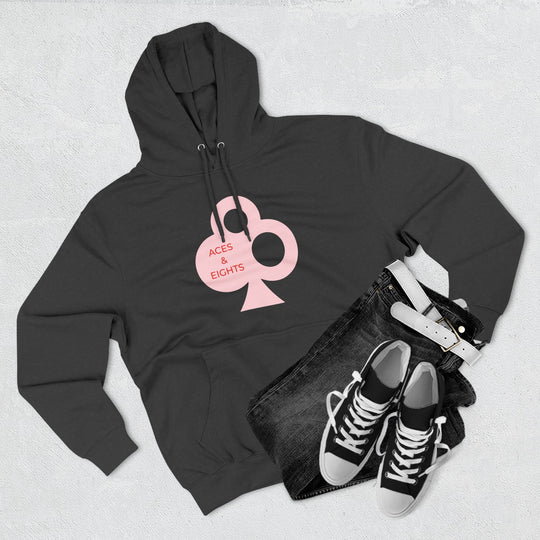 Classic Aces & Eights Pink Logo Hoodie