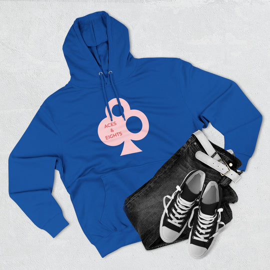 Classic Aces & Eights Pink Logo Hoodie
