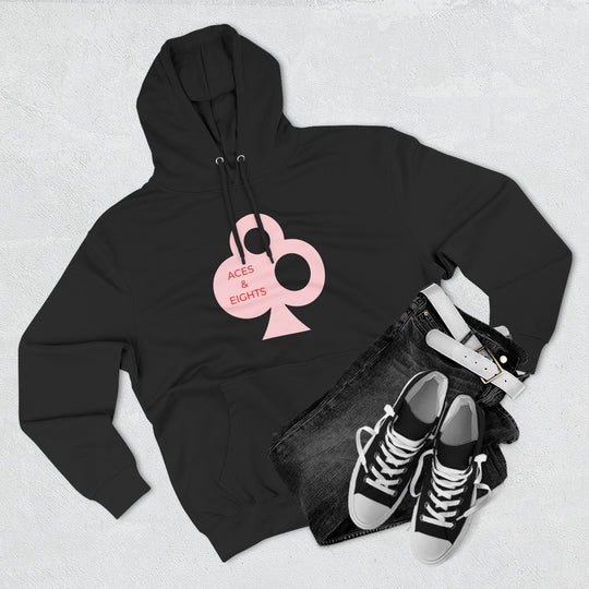 Classic Aces & Eights Pink Logo Hoodie