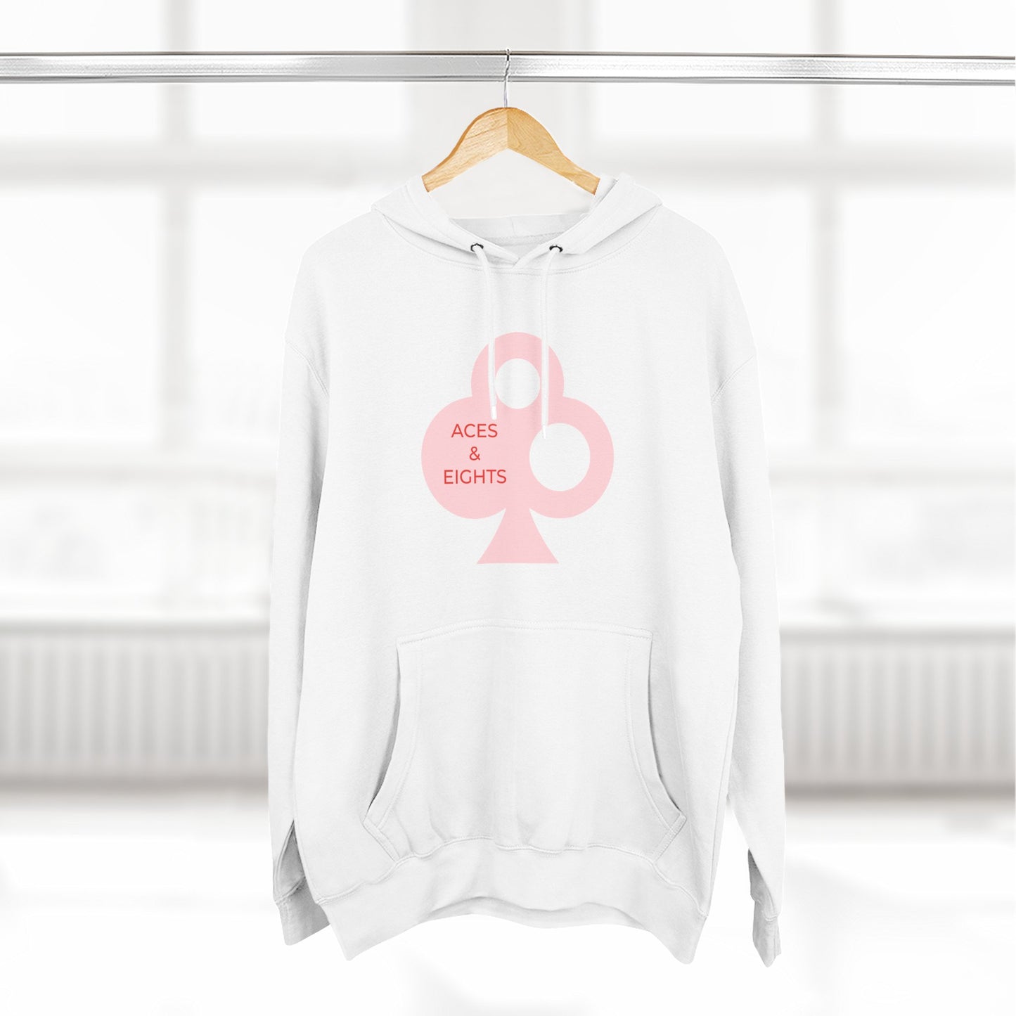 Classic Aces & Eights Pink Logo Hoodie