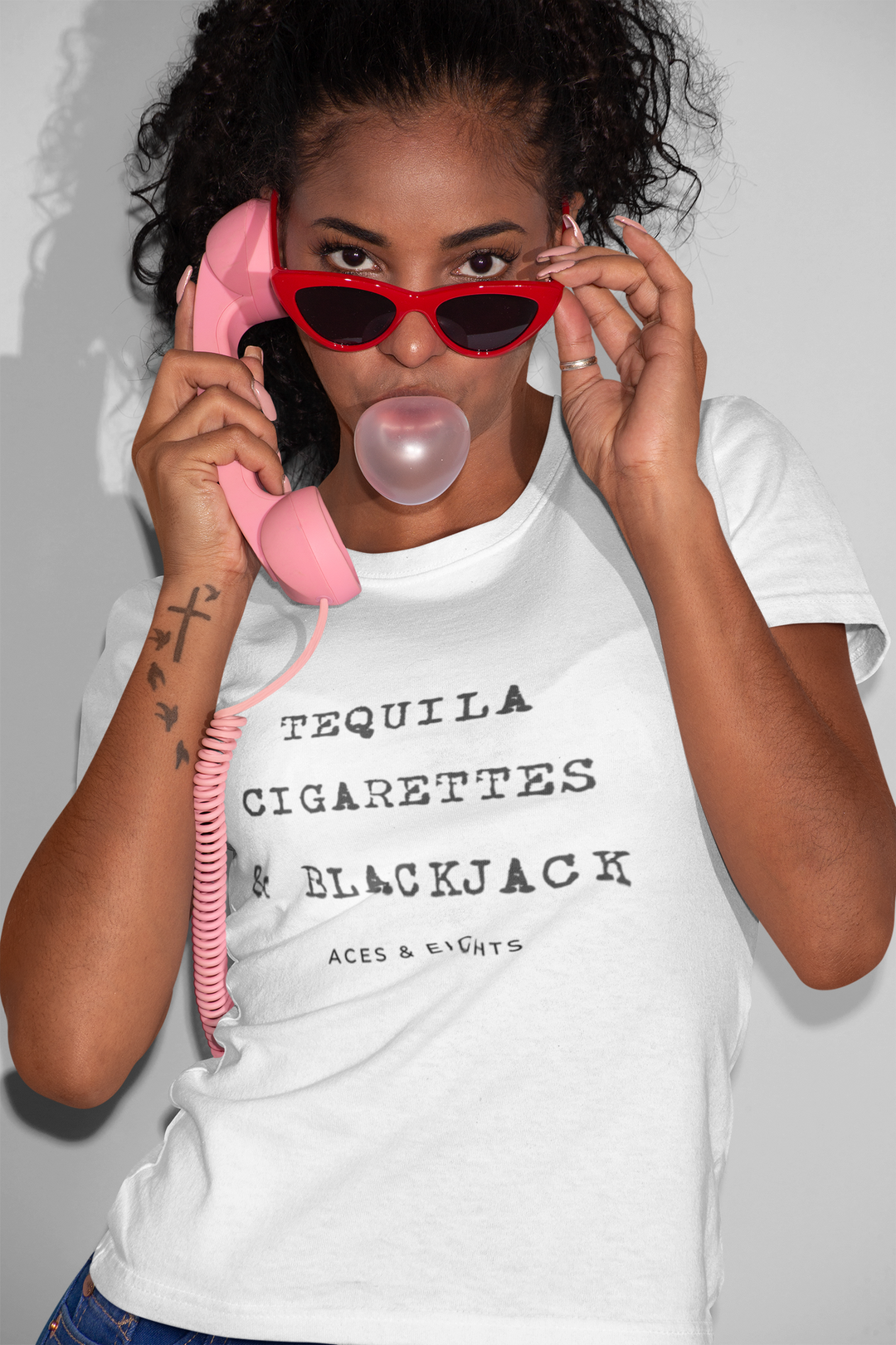 Tequila, Cigarettes & Blackjack Tee (Spanish)